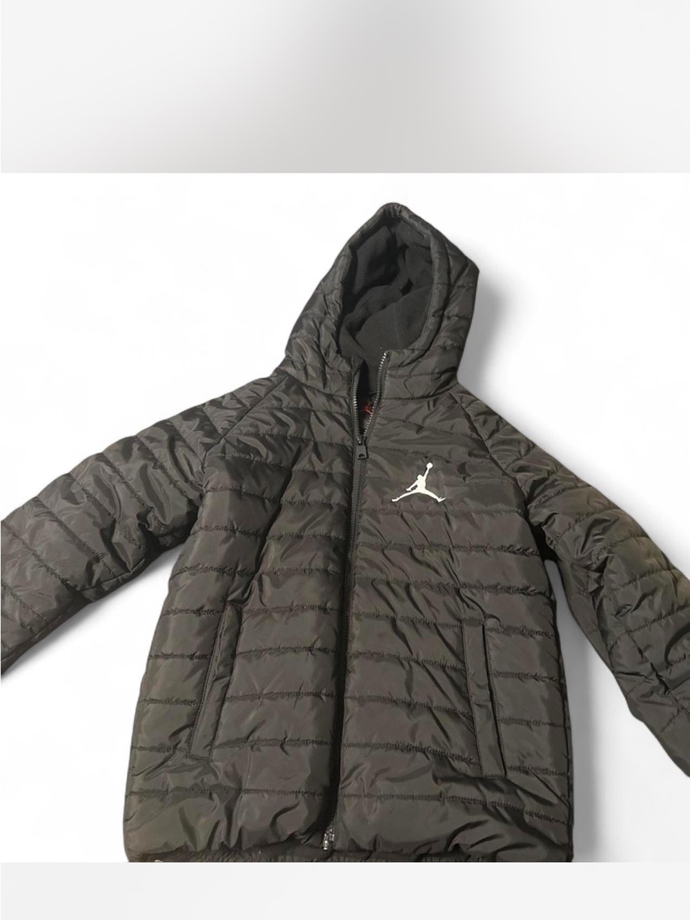 Jordan Kids' Hooded Puffer Jacket in Black